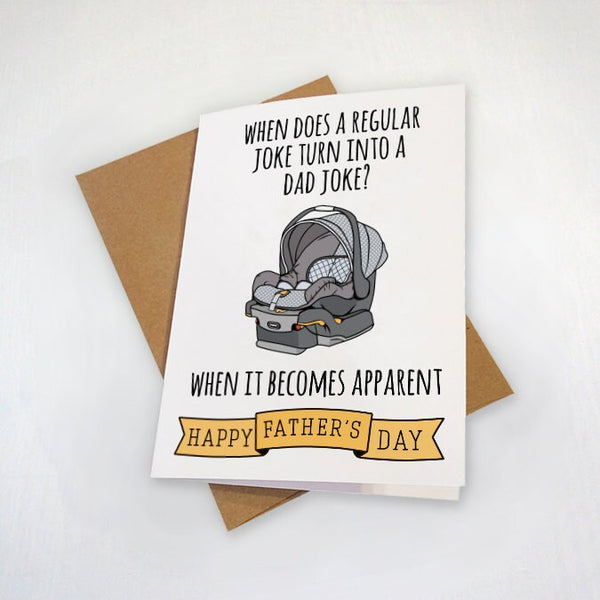 Father's Day Card For New Dad - Funny Father's Day Card - New Dad Father's Day Card - Dad Joke Father's Day Card For New Parent