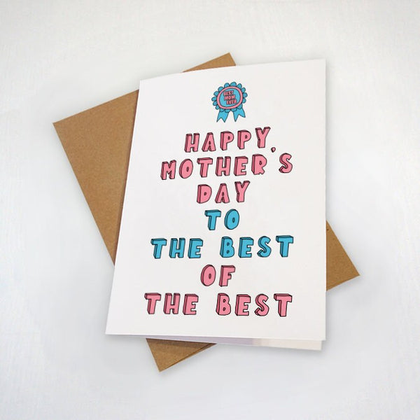 Simply The Best Mother's Day Card, Gift for Mom - Mothers Day Present For Her, Best of The Best