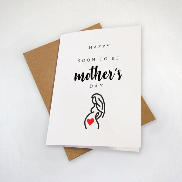 Mother Soon To Be Mother's Day Card, Lovely Mother's Day Gift For Pregnant Woman, First Mother's Day Card Card For Her