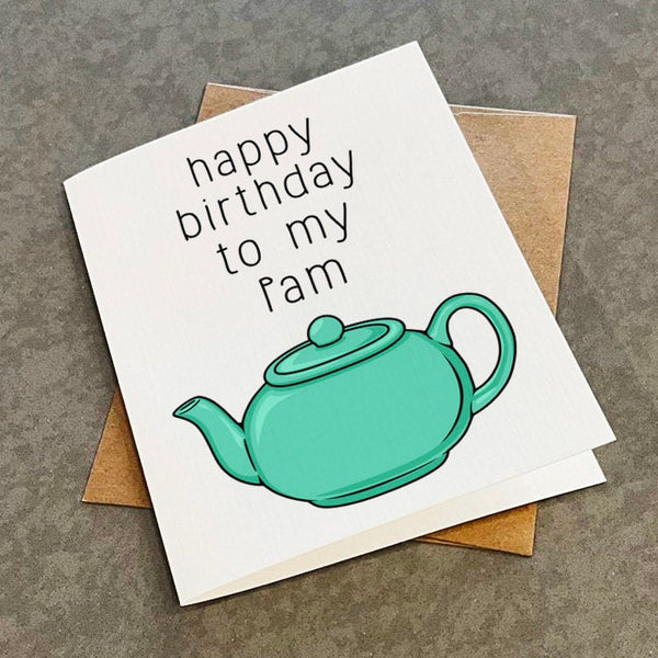 Happy Birthday To My Jim - Cute Birthday Greeting Card For Husband - Teapot Couples Birthday Card