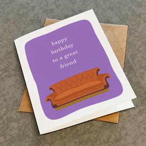 Happy Birthday To A Great Friend, Funny 90's Sitcom Birthday Card, Cute Birthday Card For Best Friend, BFF, For Her