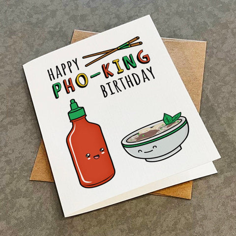 Funny Birthday Card, Pho Card, Happy Birthday Card, 30th Birthday Card For Her, Cute Birthday Card For Wife, Greeting Card For Birthday Boy