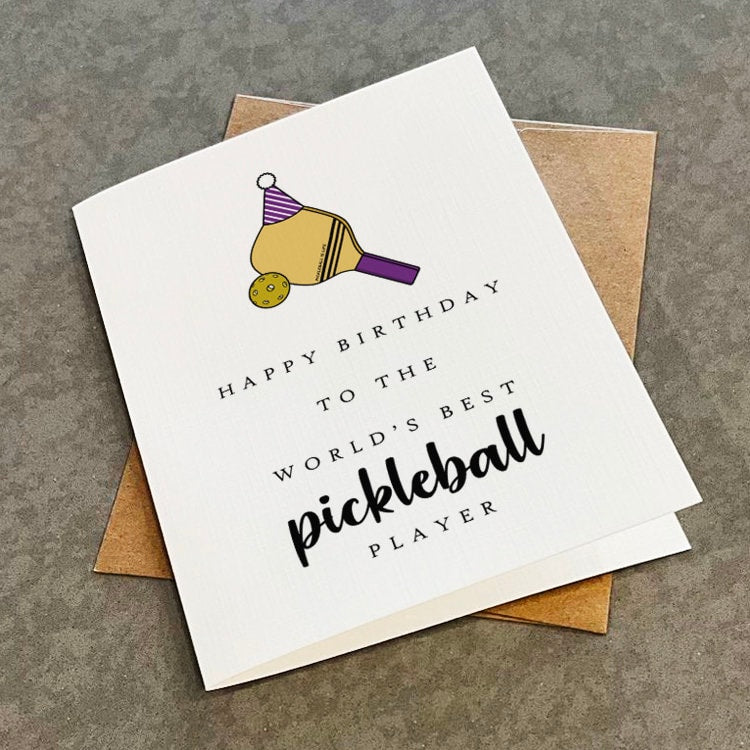 Pickleball Birthday Card - Adorable Birthday Card For Your Favorite Pickleball Player - Funny Birthday Card For Grandpa or Grandma