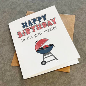 Birthday Card For BBQ Lover - Happy Birthday To The Grill Master - Birthday Greeting Card For Dad