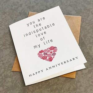 Indisputably Awesome Anniversary Card For Married Couple, Sweet Anniversary Greeting Card For Husband, Card For Him, Card For Wife