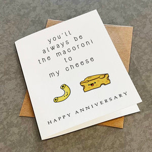 Cute Macaroni & Cheese Anniversary, Lovely Anniversary Present For Husband, Adorable Anniversary Gift For Him, Card For Girlfriend,