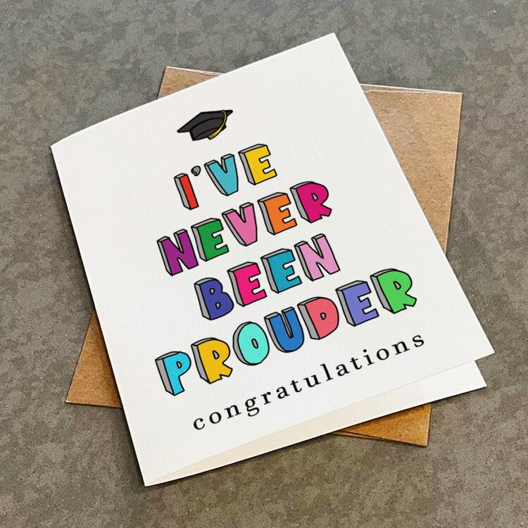 Adorable Graduation Card For Her - Lovely Congratulations Card For New Graduate, Card For Son, Never  Been Prouder