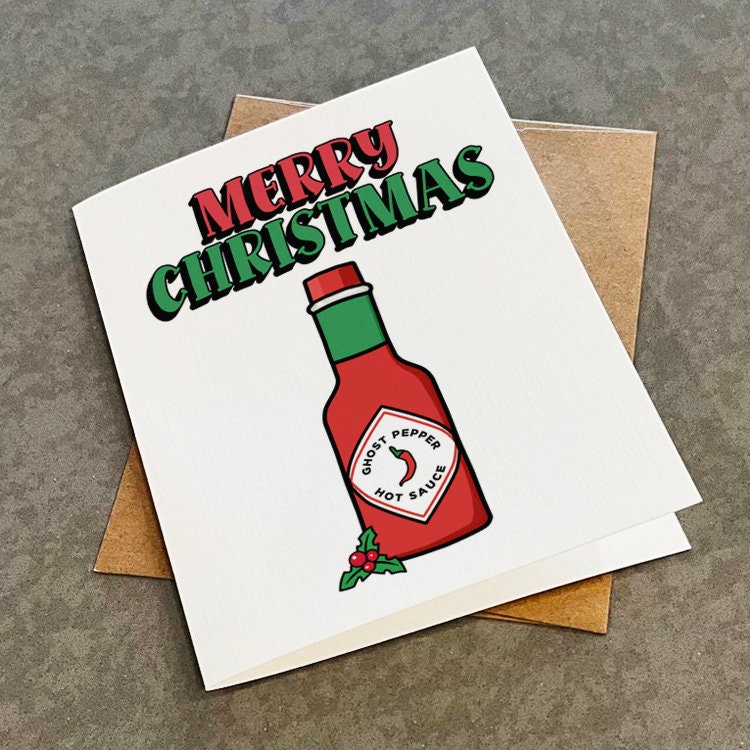 Hot Sauce Christmas Card For A Spicy Holiday Season - Good Tidings To You - Habenero