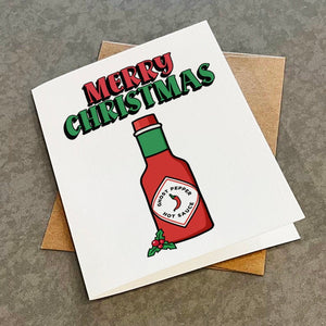 Hot Sauce Christmas Card For A Spicy Holiday Season - Good Tidings To You - Habenero