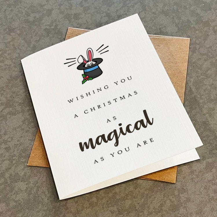 Magic Christmas Card - Wishing You A Christmas As Magical As You Are Card For Boyfriend - A2 Matte Card