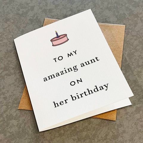 Amazing Birthday Card For Aunt - Cute Birthday Card For Aunt - Older Relative Birthday Card