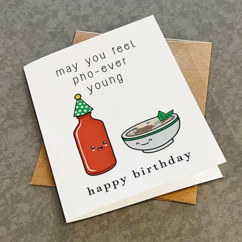 Forever Young Cute Birthday Card For Daughter, Pho Birthday Card, Happy Birthday Card, 30th Birthday Card For Her, Cute Birthday Card