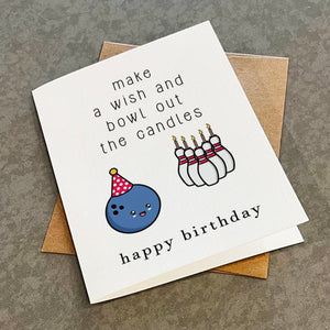 Bowling Birthday Card - Funny Greeting Card For Amateur Bowler, Sports Themed Birthday Card For Boyfriend, Card For Son, or Dad