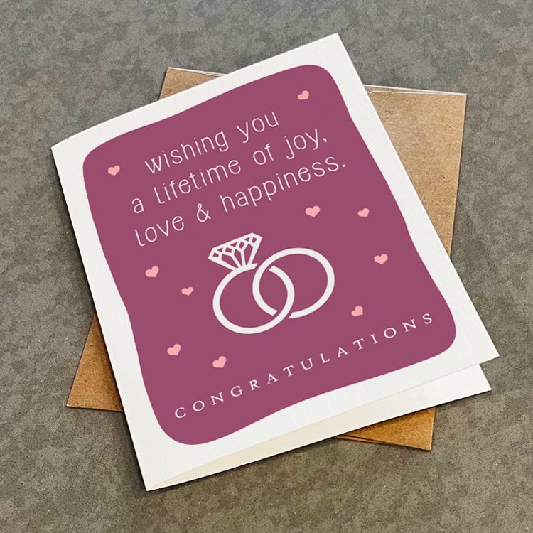 Best Wishes Wedding Card, Congratulations To The Newly Wed Couple, Marriage Wedding Gift Card, Wedding Card For Sister