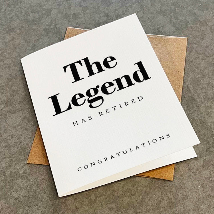 The Legend Has Retired, Funny Retirement Card For Boss, Awesome Retirement Card Coworker, Card For Brother, Card For Dad, Card Grandpa