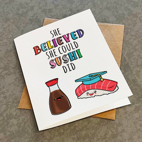 Cute Graduation Card For Her - Funny Graduation Card For Daughter - Adorable Grad Card For Girlfriend - Congratulations Card For Niece