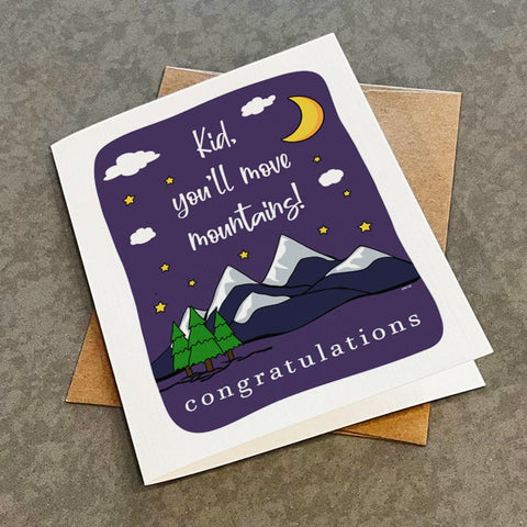 You'll Move Mountains Graduation Card - Lovely Graduation Card For Her, Card For Daughter, Grad Card Niece, Science Graduate