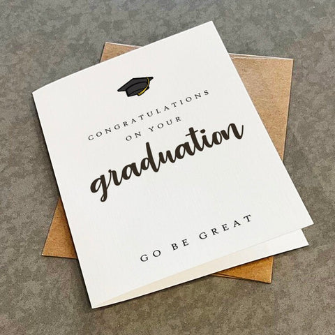 Go Be Great Graduation Card, Lovely Cngratulations Card For Son or Daughter, Sweet Graduation Card For Her