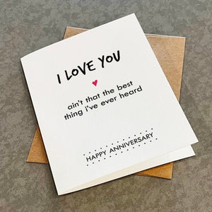 The Best Thing You've Ever Heard Anniversary Card - Awesome Anniversary Greeting Card For Husband - Sweet And Romantic Annviersary Gift Card