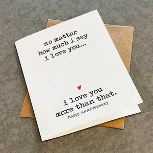 More Than That Anniversary Card - Intimate & Romantic Gift For Girlfriend - Anniversary Present For Him - Anniversary Gift Card For Wife