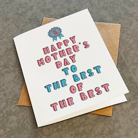 Simply The Best Mother's Day Card, Gift for Mom - Mothers Day Present For Her, Best of The Best