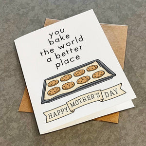 Mother's Day Card For Bakers - Baking Cookies Greeting Card For Mom or Best Friend - Chocolate Chip