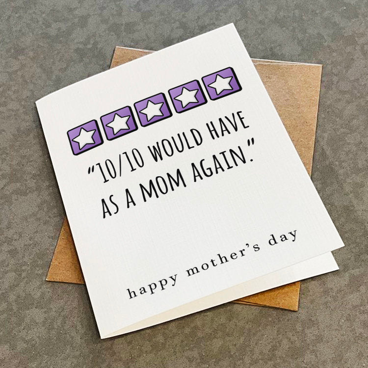 Highly Rated Mother's Day Card - Five Star Mom - Witty Review Father's Day Card To The Best Mom In The World - Awesome Mom