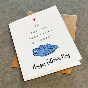 To The One That Rocks My World - Funny Dad Joke Pun Greeting Card For Father's Day - Sweet Father's Day Card For Husband