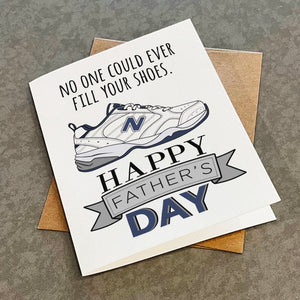 Funny Father's Day Card - Classic Dad Sneakers - No One Could Ever Fill Your Shoes