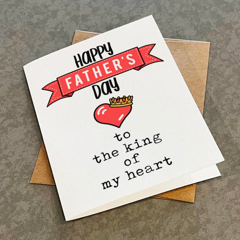 Romantic Father's Day Card To Husband from Wife - King of My Heart