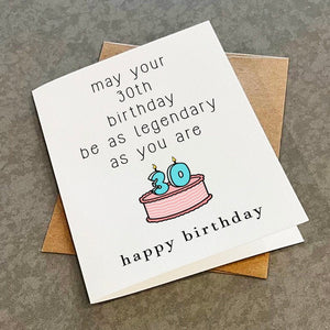 30th Birthday Card For Him - Uncle Birthday Card, Funny Birthday Card For Dad - Lovely Birthday Card For Brother