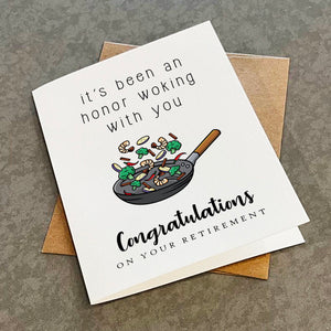 An Honor Woking With You, Funny Retirement Card For Coworker, Awesome Retirement Card Head Chef, Culinary Themed Retirement Greeting Card