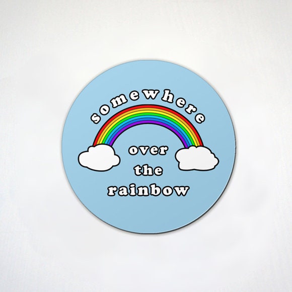 Musical Themed 4 Pack Motivating Magnets - Defy Gravity - Over The Rainbow - 2.6 Inch or 4 Inch Fridge Magnets