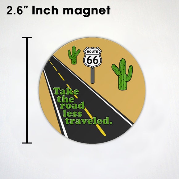 Inspirational Travel Magnets - Carpe Diem - Raise The Anchor - Road Less Traveled 2.6 Inches Fridge Magnets