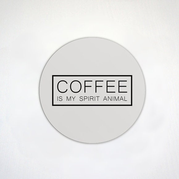 Coffee Lover 4 Pack Magnet Set - I Love Coffee Kitchen Fridge Magnets