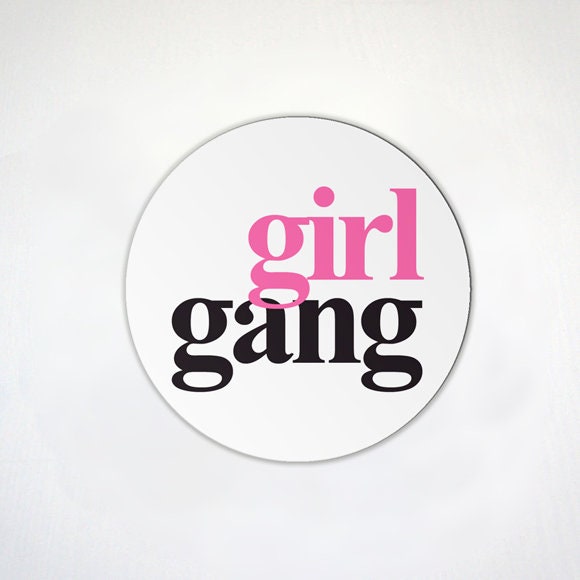 Girl Power Magnets - Slay All Day 5 Pack Magnet Set - Girl Gang Female Motivating Quotes - 2.6" Inches or 4" Inches Fridge Magnets
