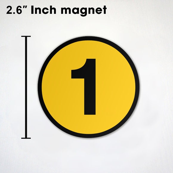 One to Six - Numbers Magnet Set- Colourful Manget - 2.6 Inches Fridge Magnets