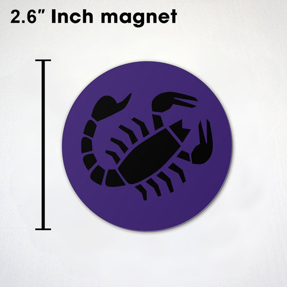 Scorpio Magnet - Zodiac Sign Magnet - Focused Scorpion - 2.6 Inch Fridge Magnets