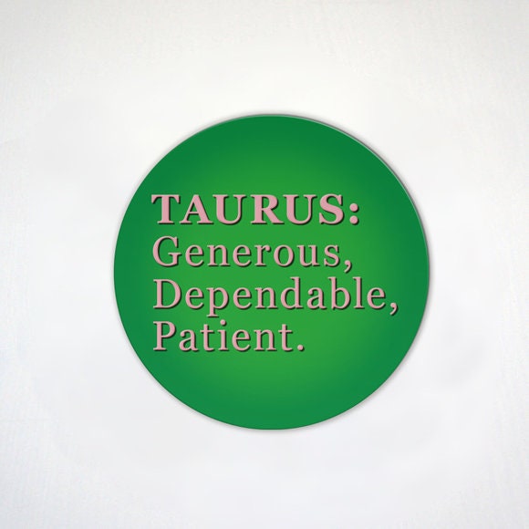 Taurus Magnet - Zodiac Sign Magnet - Taurus Symbols and Icons - 2.6 Inch Fridge Magnets
