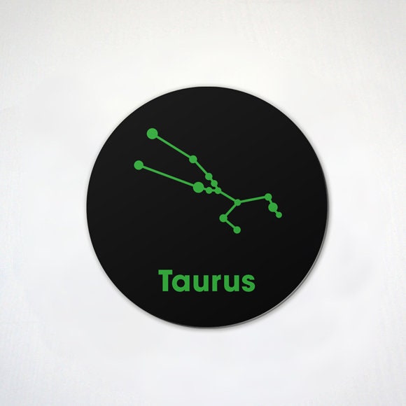 Taurus Magnet - Zodiac Sign Magnet - Taurus Symbols and Icons - 2.6 Inch Fridge Magnets