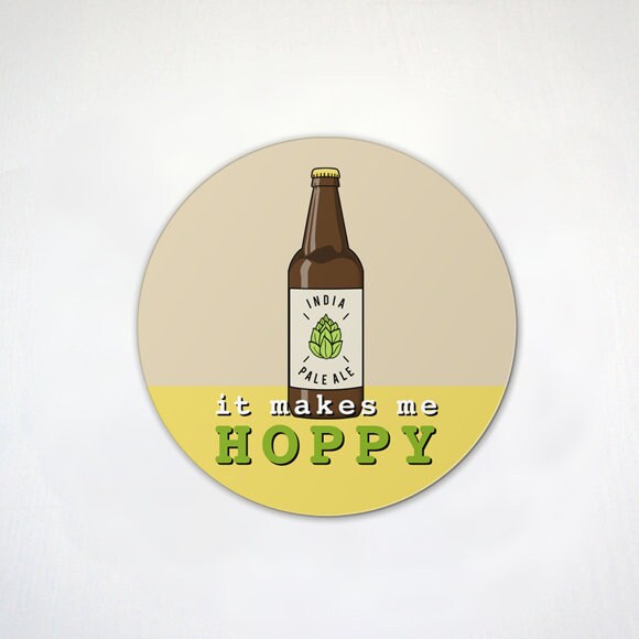 I Love Beer 5 Pack Magnet Set - Stout IPA - Craft Beer Lover - Brew Enthusiast Gift Idea - 2.6 Inch or 4 Inch Fridge Magnet