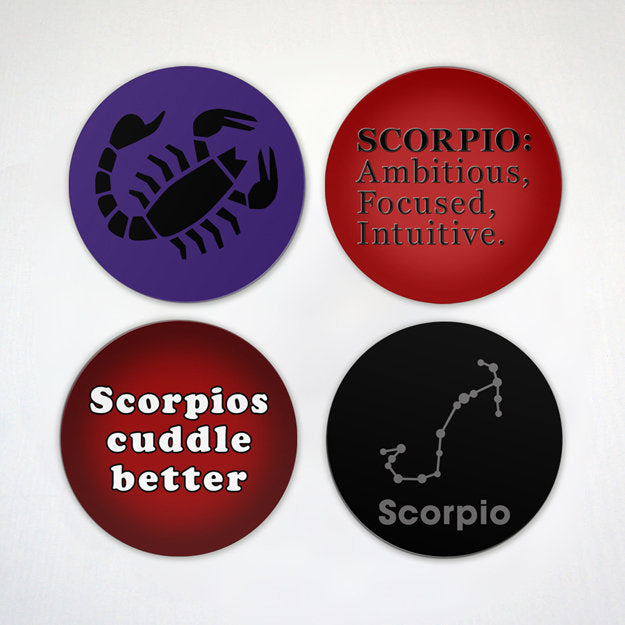 Scorpio Magnet - Zodiac Sign Magnet - Focused Scorpion - 2.6 Inch Fridge Magnets