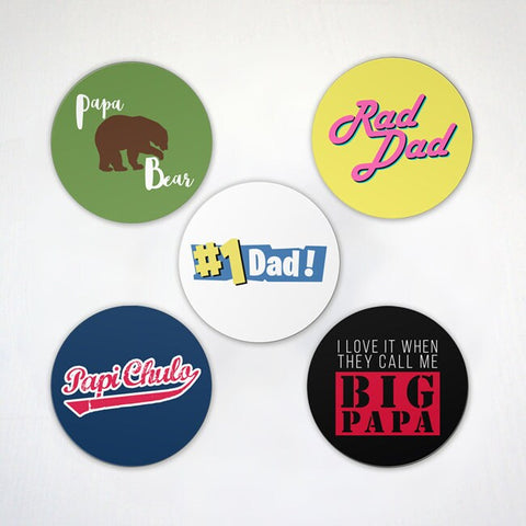 Papa Bear Magnet - Funny Fathers Day Magnets - Rad Dad Magnet - 2.6 Inches Fridge Magnets