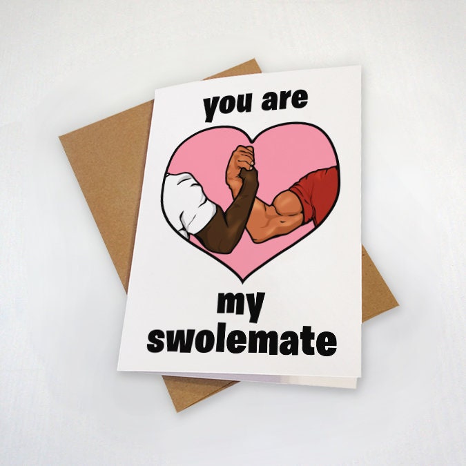 You Are My Swolemate - Hilarious Valentine's Day - Gym Buddies - Workout Partner - Funny Pun Greeting Card