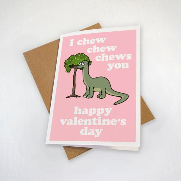 I Choose You - I Chews You - Funny Valentine's Day Card - Veggie Lovers - Funny Pun Greeting Card