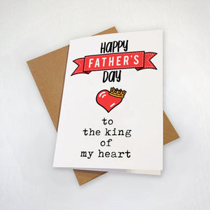 Romantic Father's Day Card To Husband from Wife - King of My Heart
