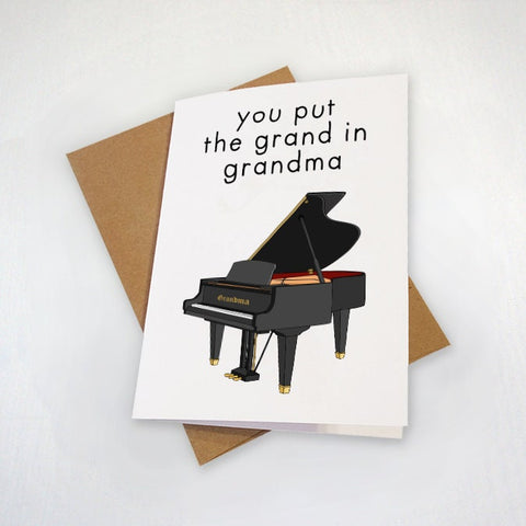 Grandmother Birthday Card - Funny Birthday Card For Grandma - Birthday Card For Mom