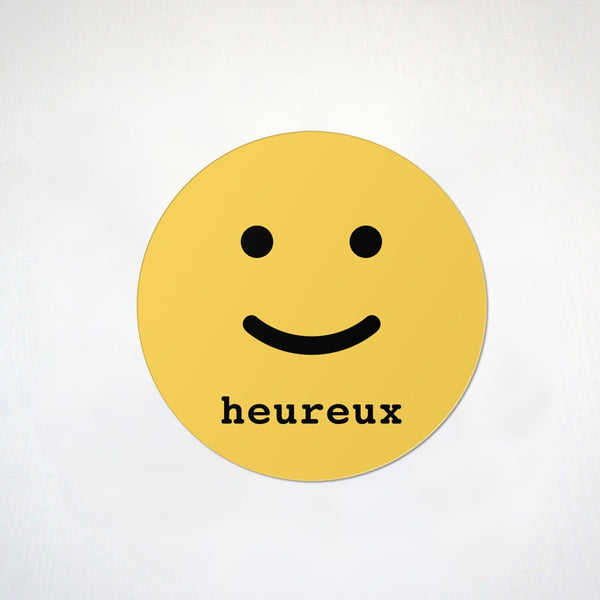 Learning French Mood Magnet - Emoji Emoticons For Learning Feelings With French Words Fridge Magnets