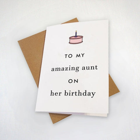 Amazing Birthday Card For Aunt - Cute Birthday Card For Aunt - Older Relative Birthday Card