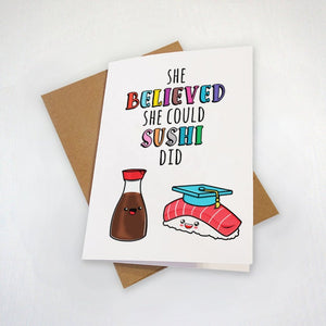 Cute Graduation Card For Her - Funny Graduation Card For Daughter - Adorable Grad Card For Girlfriend - Congratulations Card For Niece